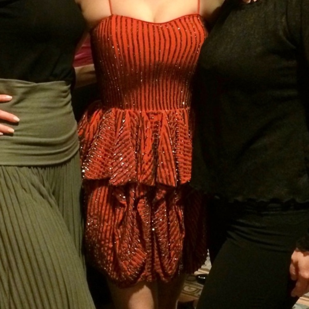 French Connection Samara Sequin Bandeau Dress